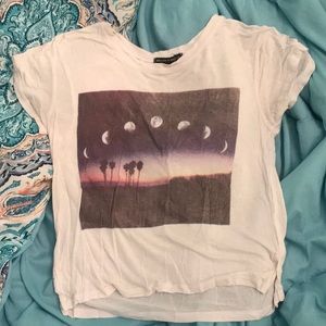 Rare Brandy Melville Moon Phases Cropped Tee